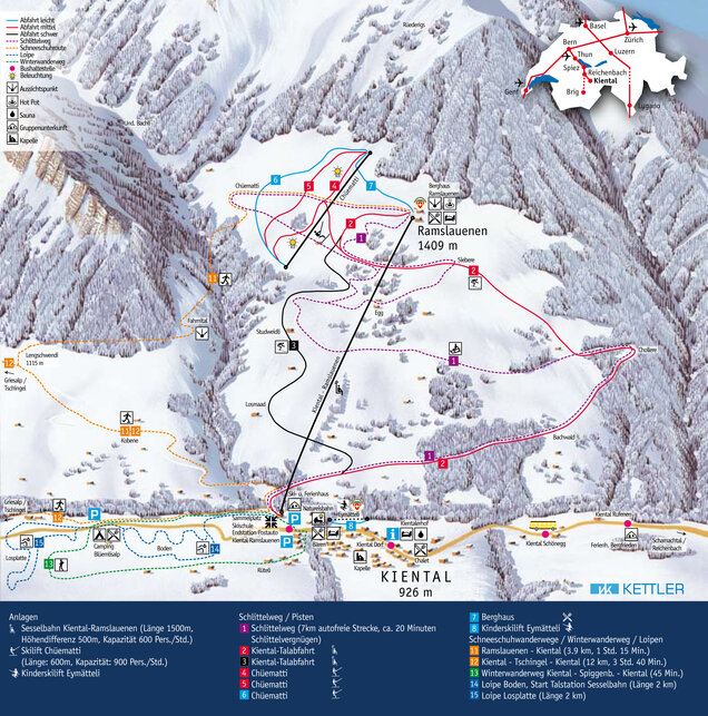 Winterkarte Kiental Sesselbahn